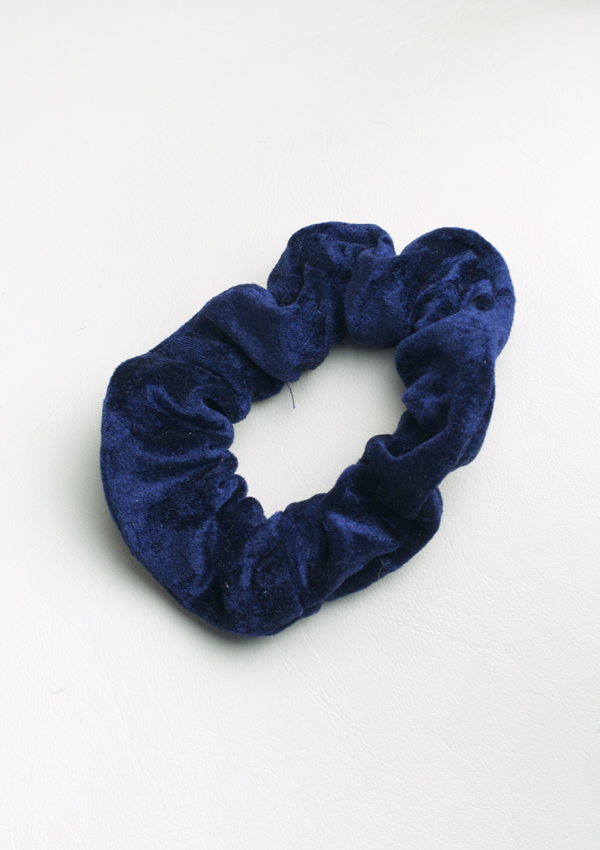 Schrunchie crushed velvet navy