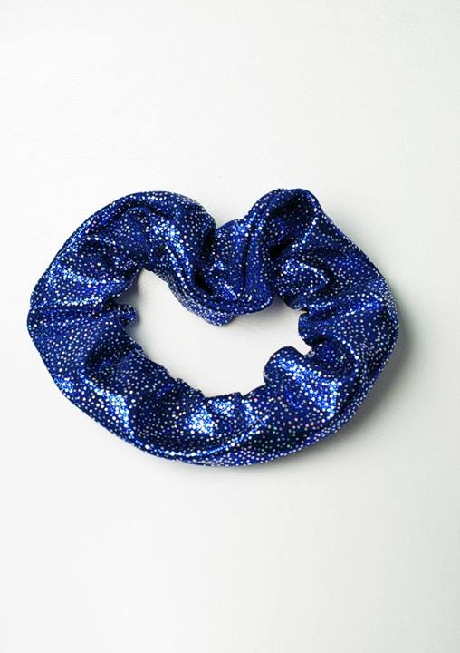 Haarwokkel wetlook marine/zilver