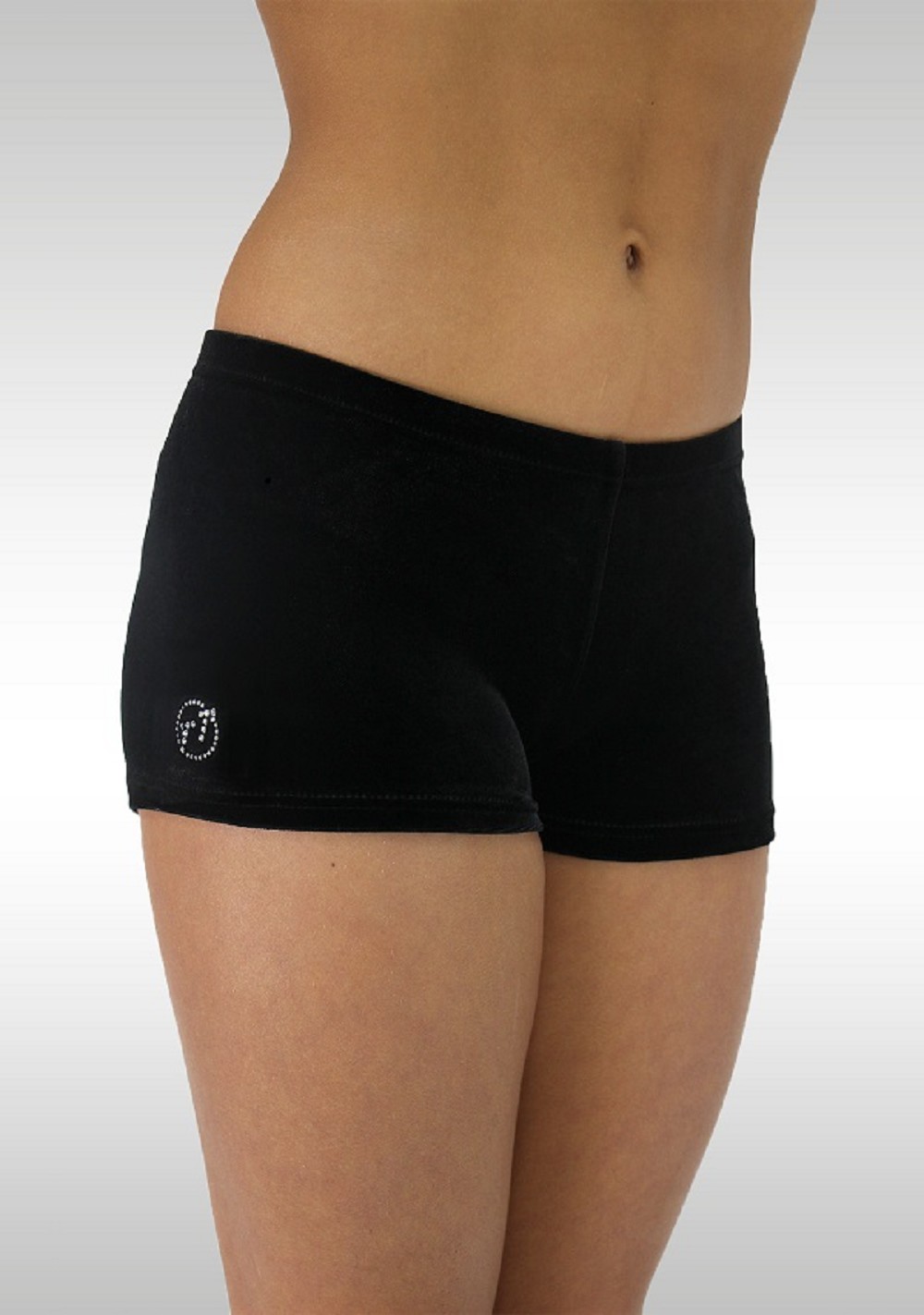 Legging short black smooth velvet K758zw