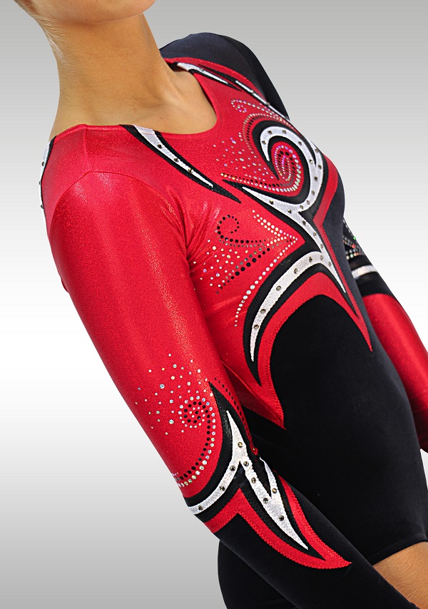 Leotard V689 black / red