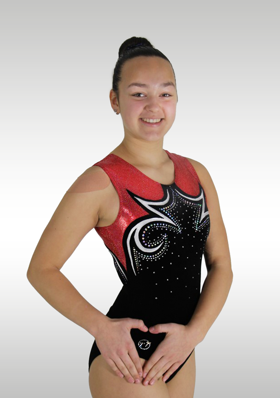 Leotard Vr-6719 black / red