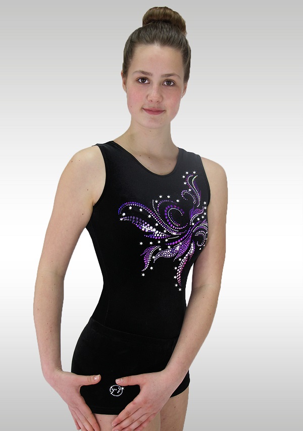 Leotard K734 velvet glitter