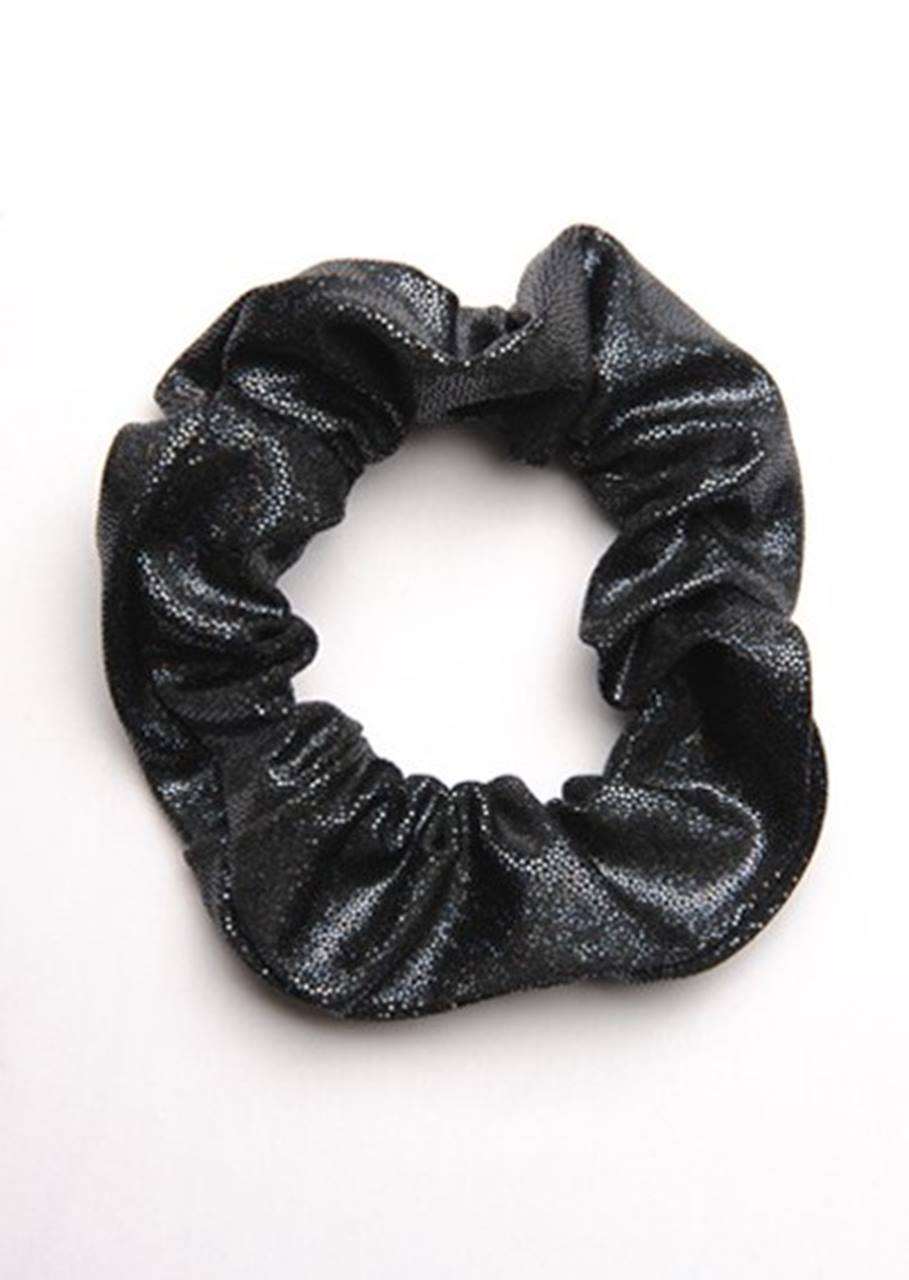 Schrunchie wetlook metallic black