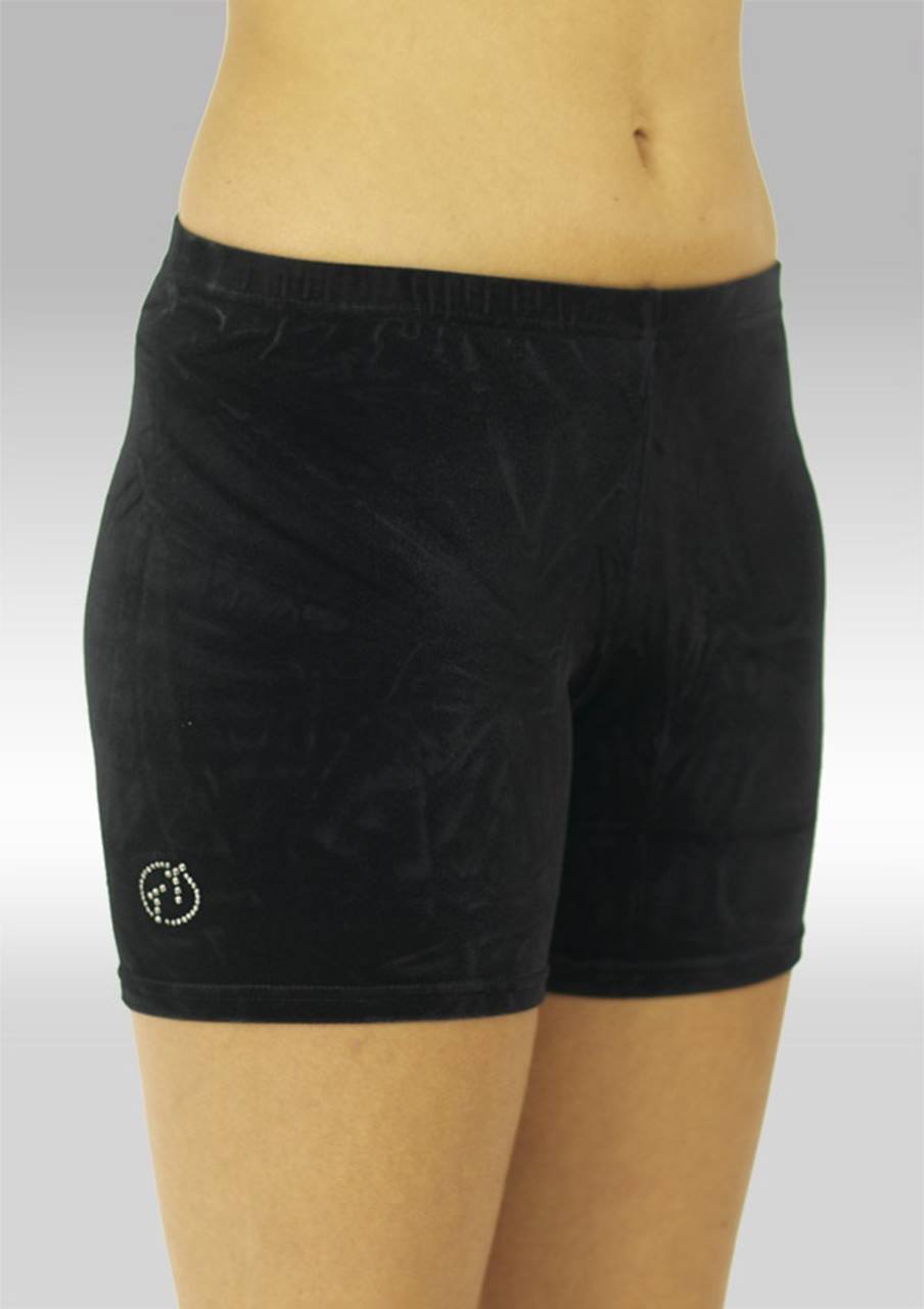 Legging short black smooth velvet K756zw